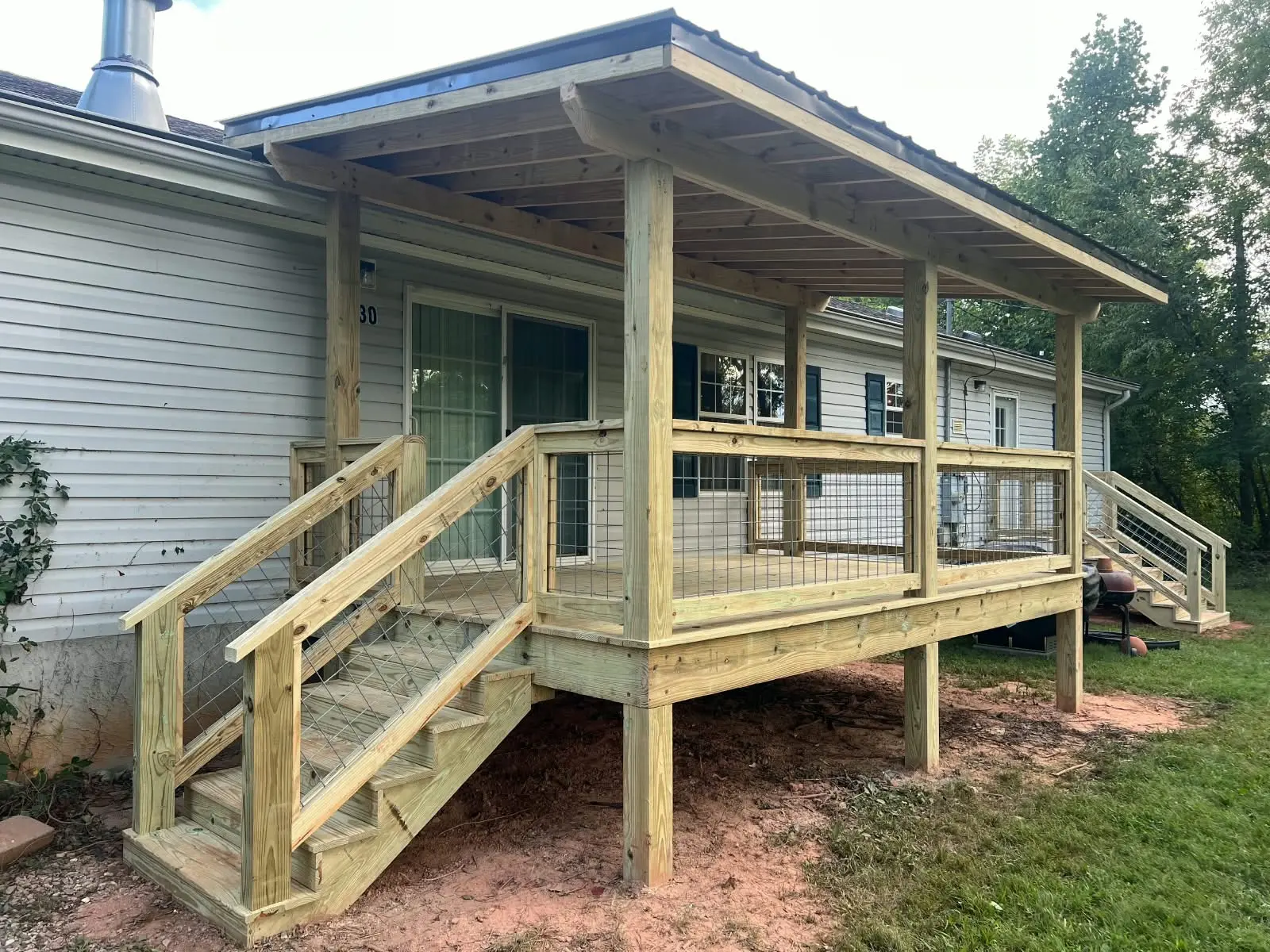 Custom deck installation project in Candler NC