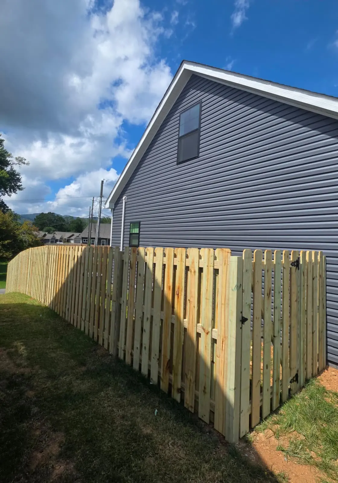 Recent fence installation project in Hendersonville NC