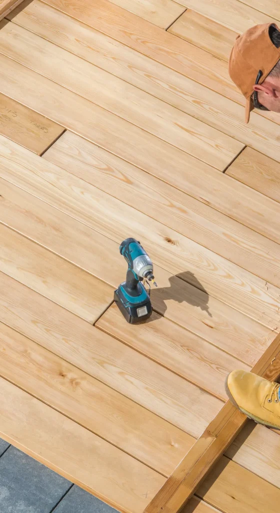 Deck installation project in Asheville, NC